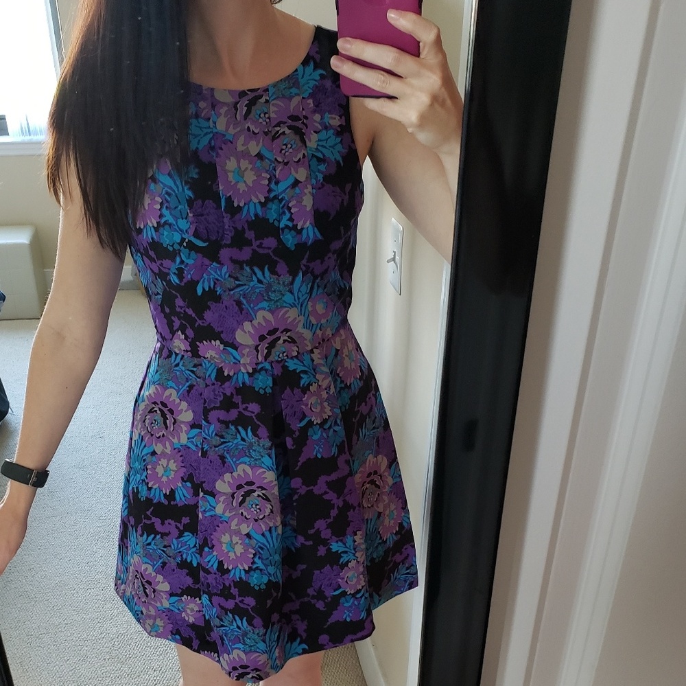 Plenty by Tracy Reese Sasha Purple Floral Dress Sz 6